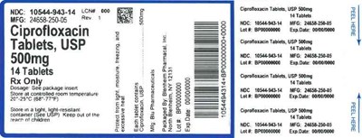 Label 500mg 14ct (Label Ciprofloxacin Tabs 500mg Bpi(10544 943 14) Blu(24658 250 05) Rev1)